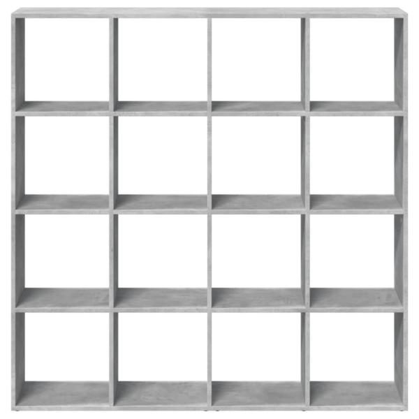 Bücherregal Betongrau 137,5x29x137,5 cm Holzwerkstoff