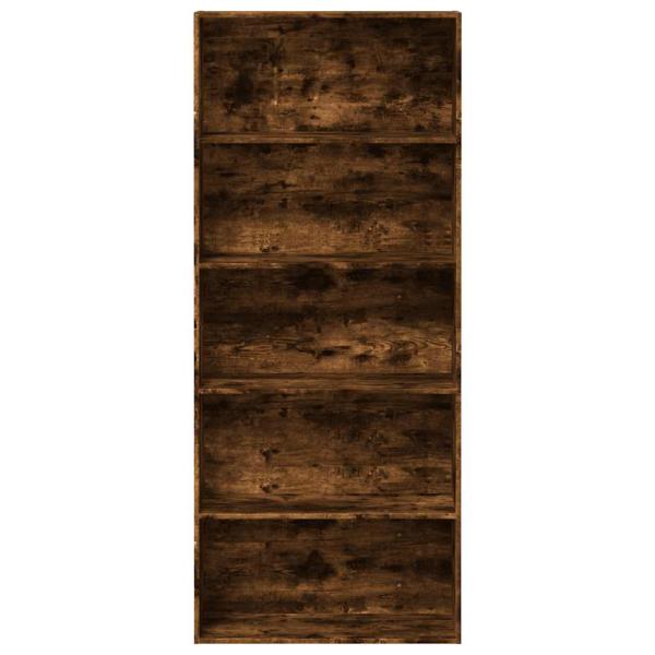 Bücherregal Räuchereiche 80x30x189 cm Holzwerkstoff