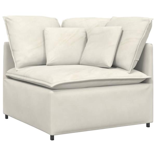 Modulares Sofa mit Kissen Samt Cream