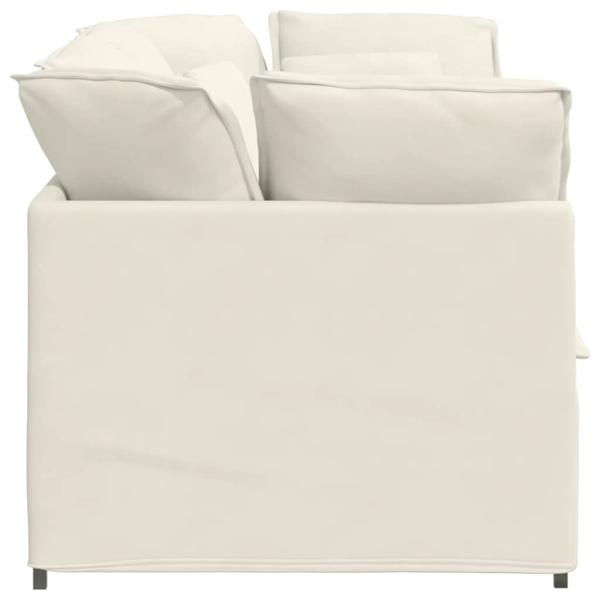 Modulares Sofa mit Kissen Samt Cream