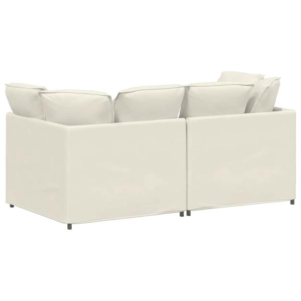 Modulares Sofa mit Kissen Samt Cream