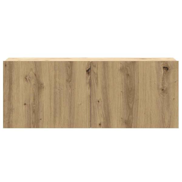 3-tlg. TV-Schrank-Set Wandmontage Artisan-Eiche Holzwerkstoff