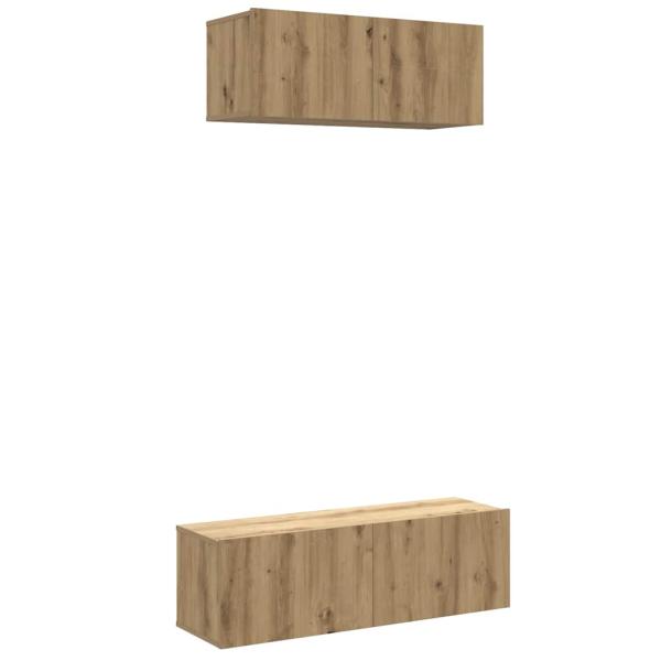 2-tlg. TV-Schrank-Set Wandmontage Artisan-Eiche Holzwerkstoff