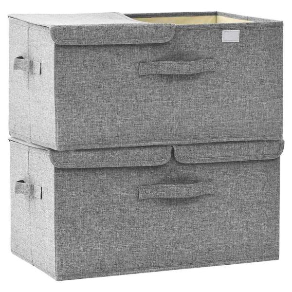 Lagerboxen Vliesstoff 2 fächer Grau