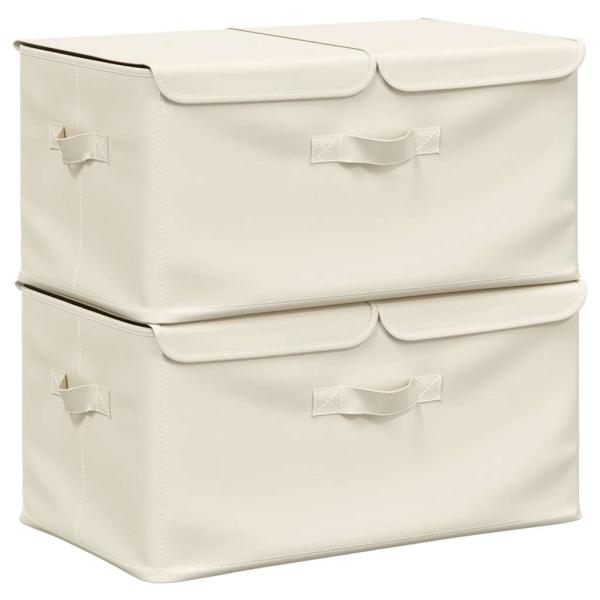 Lagerboxen Vliesstoff 2 fächer Creme
