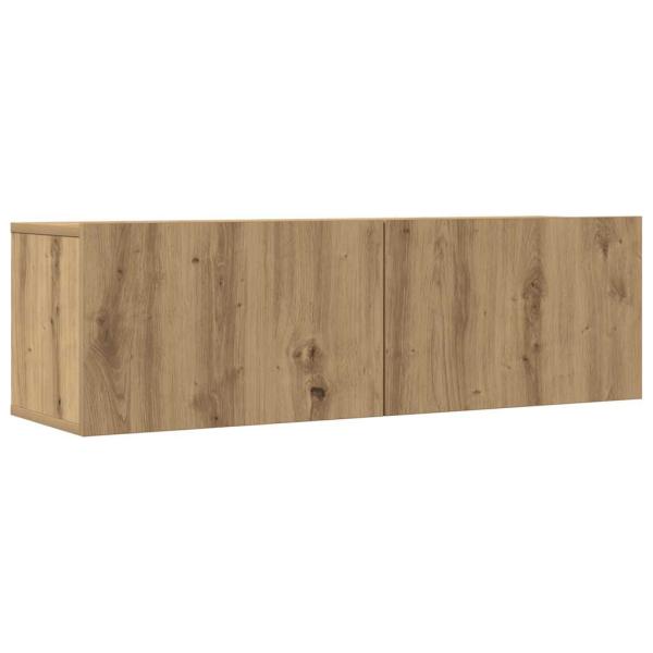 7-tlg. TV-Schrank-Set Wandmontage Artisan-Eiche Holzwerkstoff
