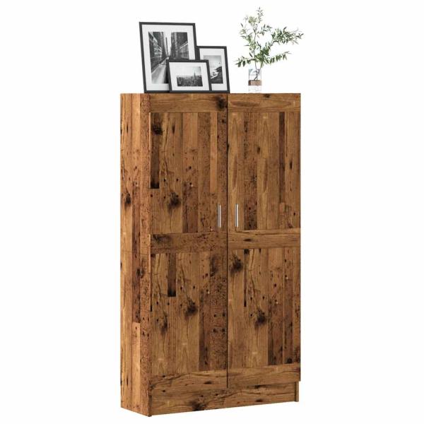 ARDEBO.de - Bücherschrank Altholz-Optik 82,5x30,5x150 cm Holzwerkstoff
