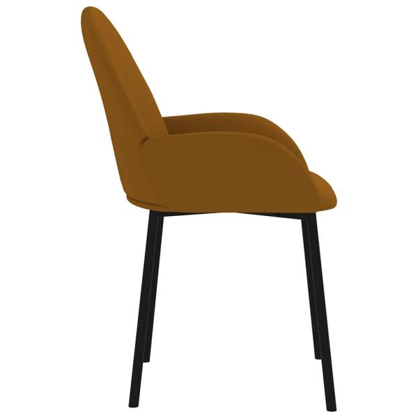 Esszimmerstühle 2 Stk. Braun Samt