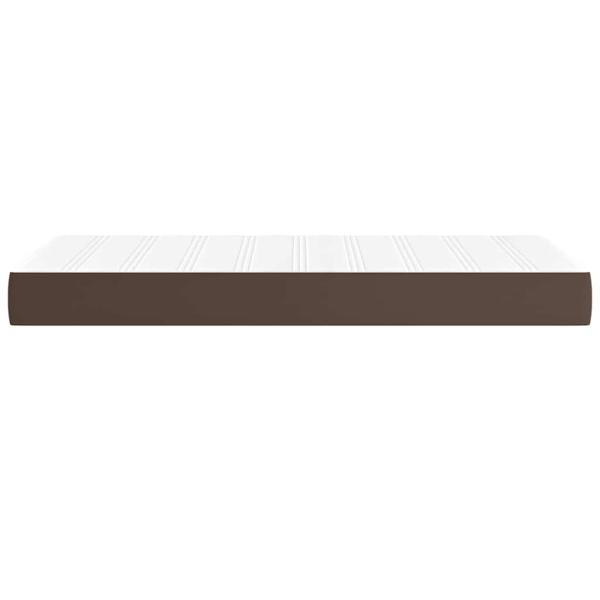 Taschenfederkernmatratze Mittel Braun 90x200x20 cm Kunstleder