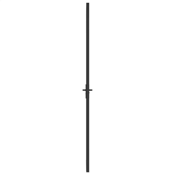 Innentür 102,5x201,5 cm Schwarz Mattglas und Aluminium