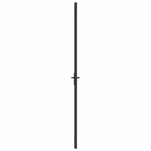 Innentür 93x201,5 cm Schwarz ESG-Glas und Aluminium