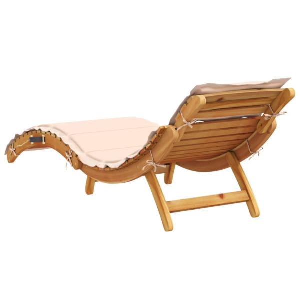 Sonnenliege Massivholz Akazie Beige
