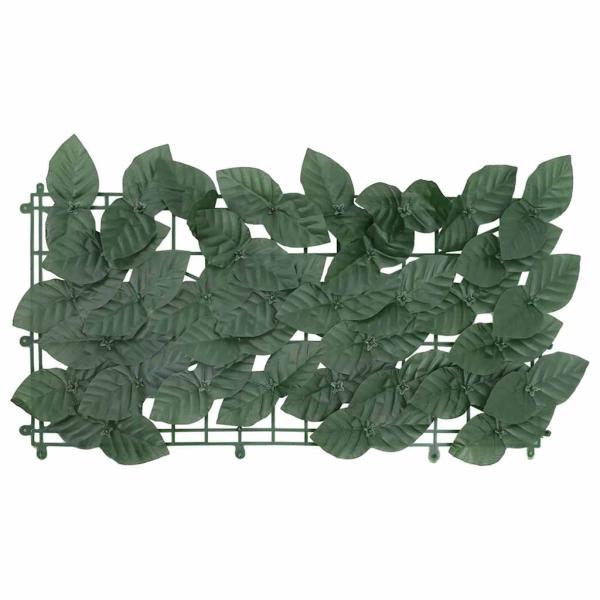 Balkon-Sichtschutz mit Dunkelgrünen Blättern 200x75 cm