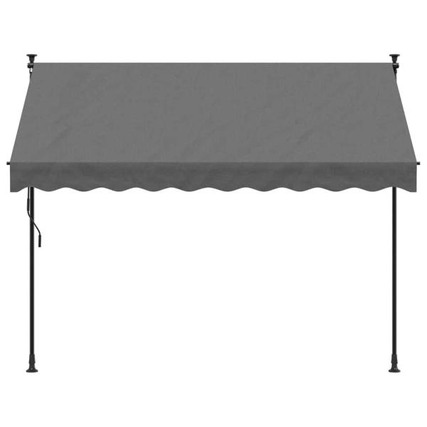 Markise Einziehbar Anthrazit 250x150 cm Stoff und Stahl