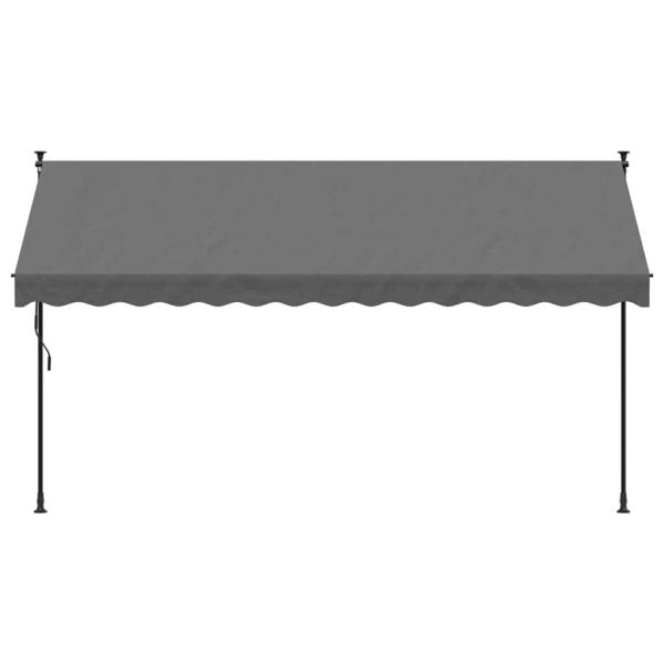 Markise Einziehbar Anthrazit 350x150 cm Stoff und Stahl