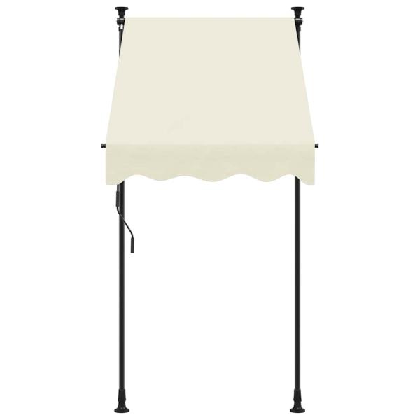 Markise Einziehbar Creme 100x150 cm Stoff und Stahl