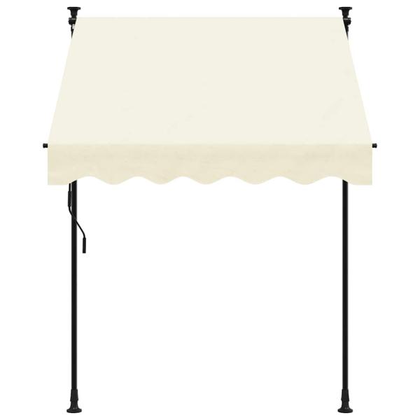 Markise Einziehbar Creme 150x150 cm Stoff und Stahl