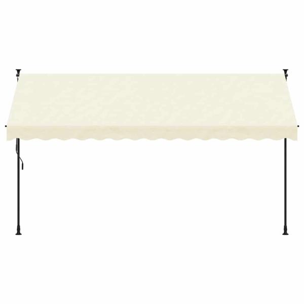 Markise Einziehbar Creme 350x150 cm Stoff und Stahl