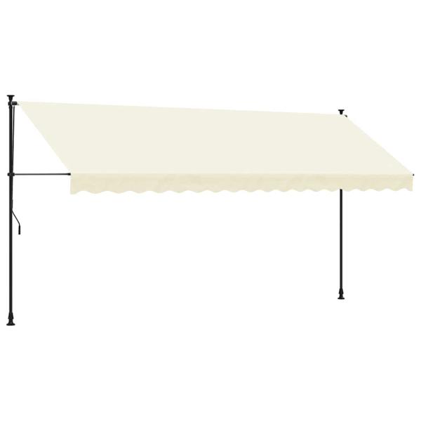 Markise Einziehbar Creme 400x150 cm Stoff und Stahl