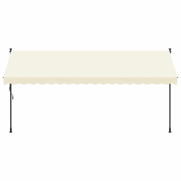 Markise Einziehbar Creme 400x150 cm Stoff und Stahl