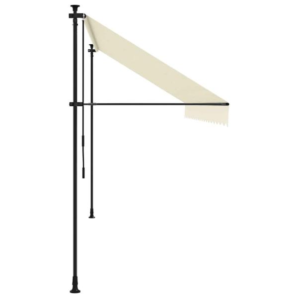 Markise Einziehbar Creme 400x150 cm Stoff und Stahl