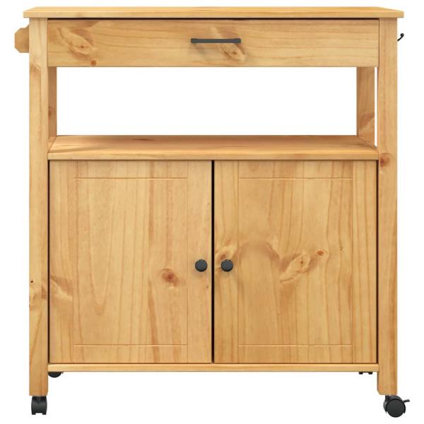 K?chenwagen MONZA 84x40x88,5 cm Honigwachs Massivholz Kiefer