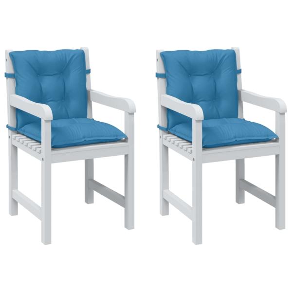 ARDEBO.de - Niedriglehner-Auflagen 2 Stk. Melange Blau 100x50x7 cm Stoff