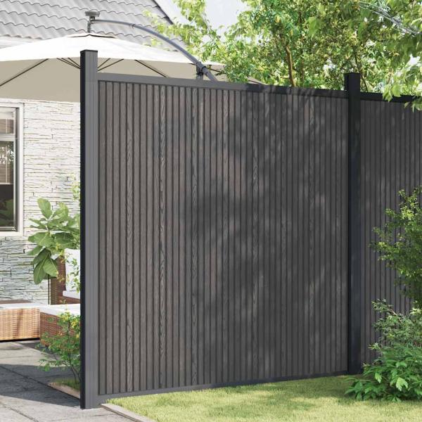 ARDEBO.de - Zaunelement WPC Grau 180x186 cm