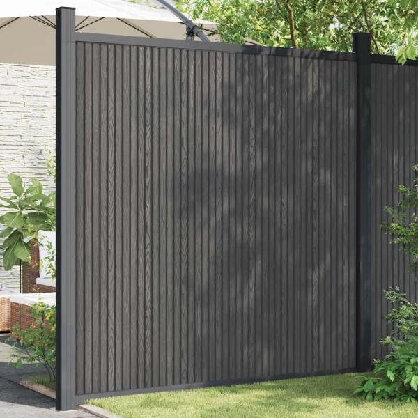 Zaunelement WPC Grau 180x186 cm