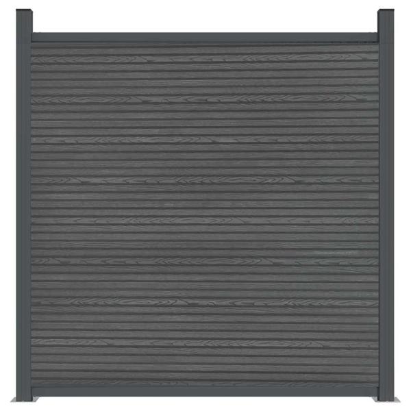Zaunelement WPC Grau 180x186 cm
