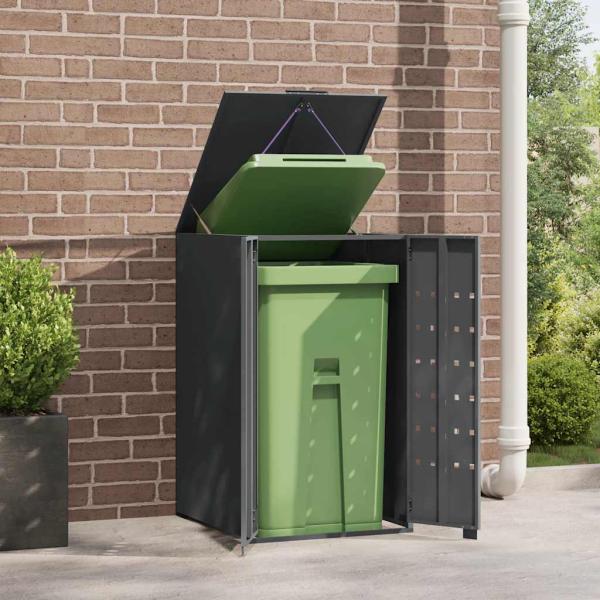 Mülltonnenbox für Einzeltonne Anthrazit 69x79x117 cm Stahl