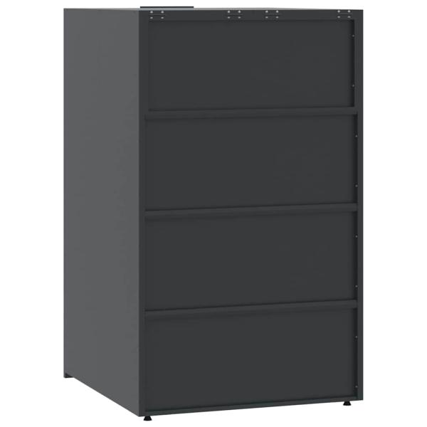 Mülltonnenbox für Einzeltonne Anthrazit 69x79x117 cm Stahl