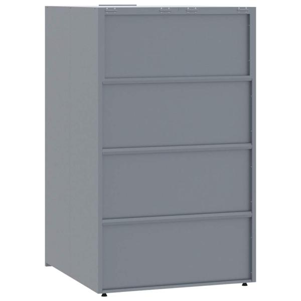 Mülltonnenbox für 1 Tonne Grau 69x79x117 cm Stahl