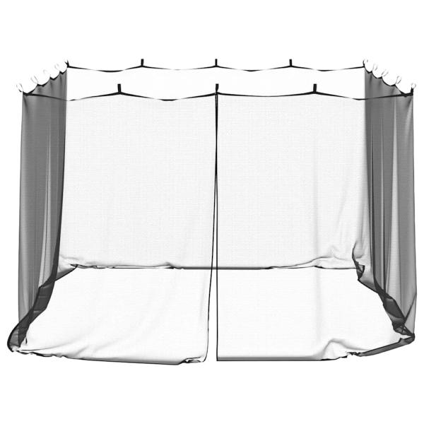 Moskito-Netz für Pavillon Rechteckig 220 Mesh Schwarz Polyester