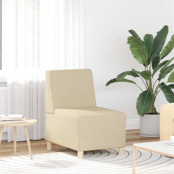 ARDEBO.de - Modulares Sofa ohne Armlehnen Creme 55 cm Stoff