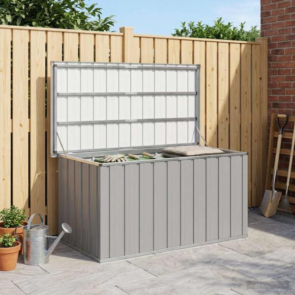 ARDEBO.de - Gartenbox Grau 129x67x65 cm