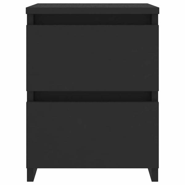 Nachttische 2 Stk. Schwarz 30×30×40 cm Holzwerkstoff