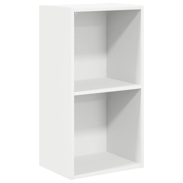 Bücherregal 2 Fächer Weiß 40x30x76,5 cm Holzwerkstoff