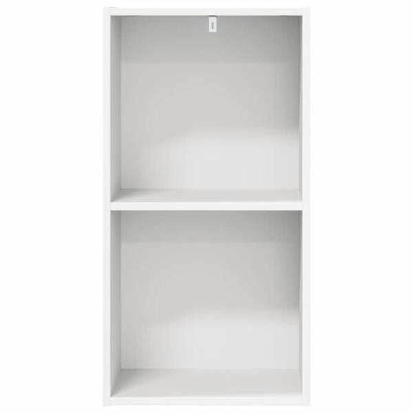 Bücherregal 2 Fächer Weiß 40x30x76,5 cm Holzwerkstoff