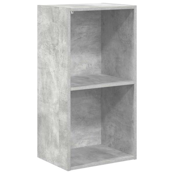 Bücherregal 2 Fächer Betongrau 40x30x76,5 cm Holzwerkstoff