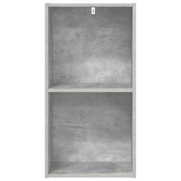 Bücherregal 2 Fächer Betongrau 40x30x76,5 cm Holzwerkstoff