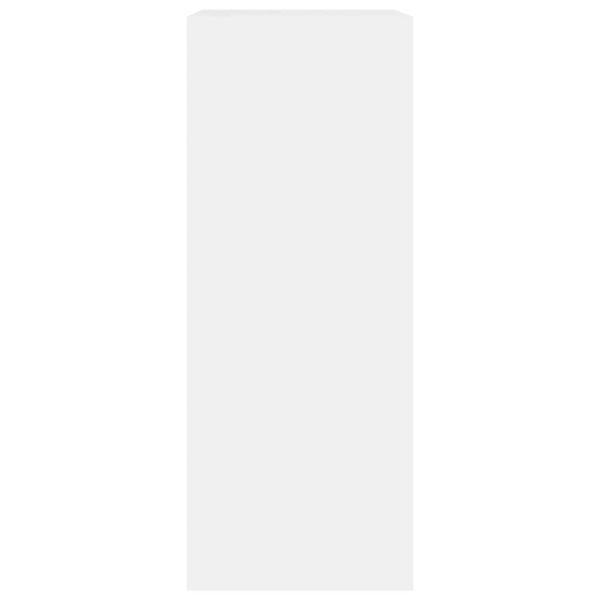 B?cherregal 2 F?cher Wei? 60x30x76,5 cm Holzwerkstoff