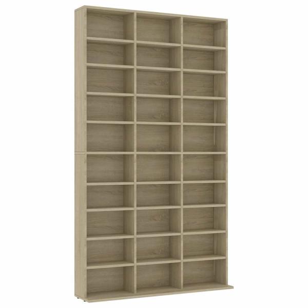 CD-Schrank Sonoma-Eiche 102x23x177,5 cm Holzwerkstoff