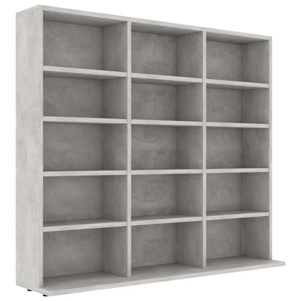 CD-Regal Betongrau 100x23x89,5 cm Holzwerkstoff