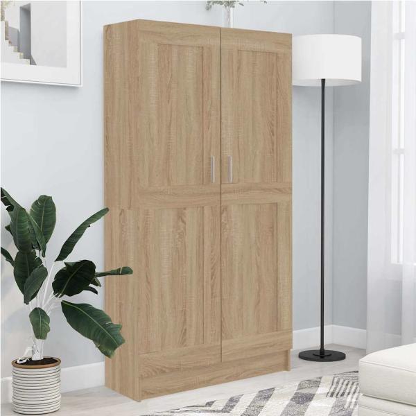 ARDEBO.de - B?cherregal Sonoma-Eiche 82,5x30,5x150 cm Holzwerkstoff