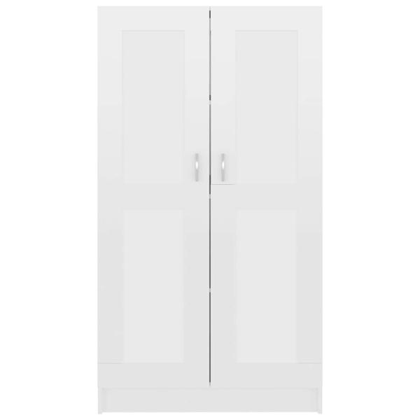 Bücherschrank Hochglanz-Weiß 82,5x30,5x150 cm Holzwerkstoff