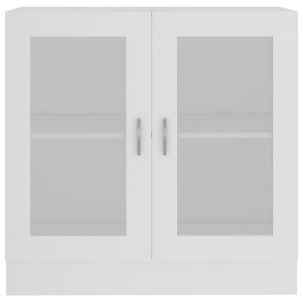 Vitrinenschrank Weiß 82,5x30,5x80 cm Holzwerkstoff