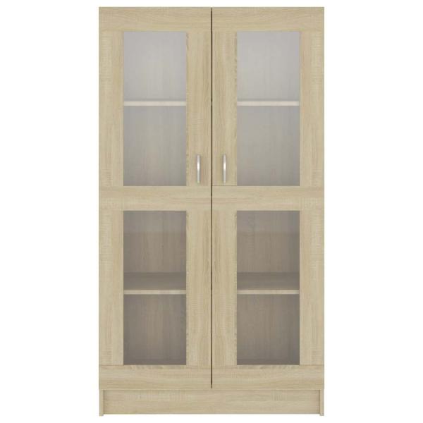 Vitrinenschrank Sonoma-Eiche 82,5x30,5x150 cm Holzwerkstoff