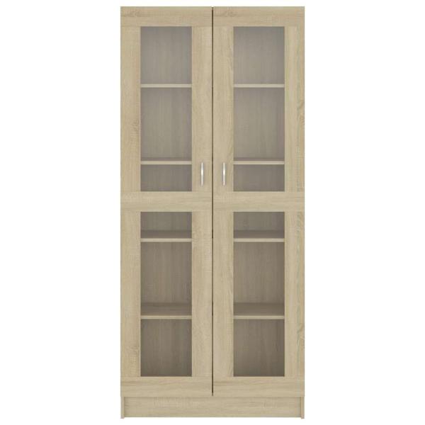 Vitrinenschrank Sonoma-Eiche 82,5x30,5x185 cm Holzwerkstoff
