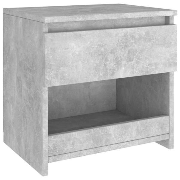 Nachttische 2 Stk. Betongrau 40x30x39 cm Holzwerkstoff